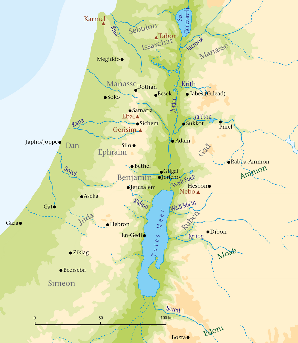 Karte von Israel